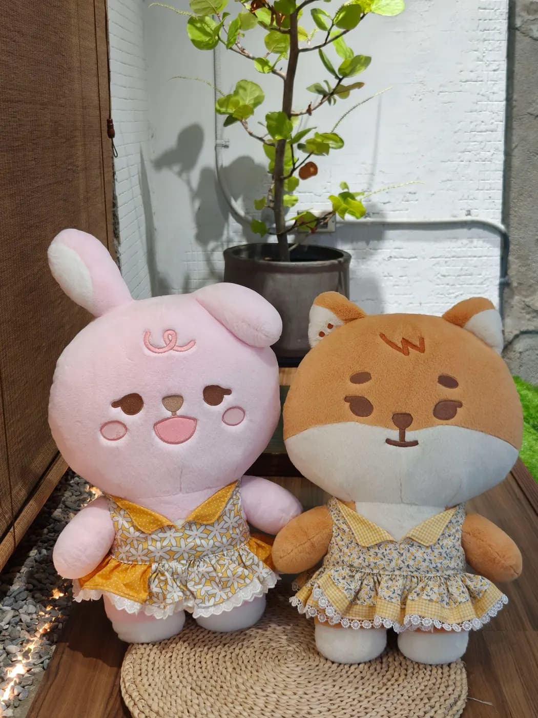 鵝黃碎花洋裝（雙入組） 正面