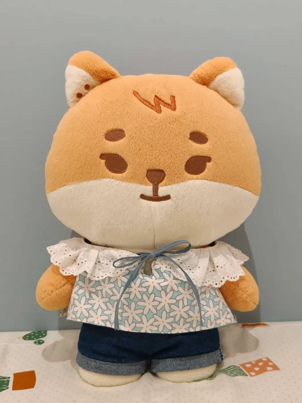 淺色碎花罩衫套組 正面